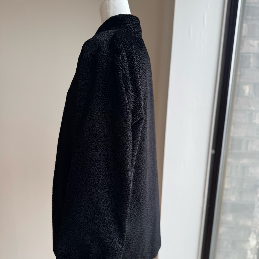 Caroline Rose Abstract Button Black Jacket Size M - Picture 5 of 7